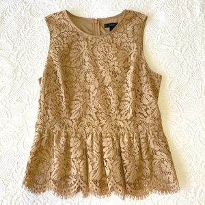J. Crew Lace Peplum Top